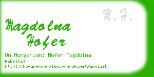 magdolna hofer business card